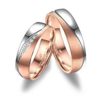 Trauring MARRYA Titan Ringe Trauringe Eheringe Partnerringe Gr. 52, rosa (damen ring, silber, rosé), Fingerringe, Damen, 52, Titan