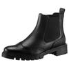 Chelseaboots ARA "TULSA", Damen, Gr. 4,5 (37,5), schwarz, Glattleder, Elastischer Einsatz, Lyralochung, modisch, Schuhe, Stiefelette, Schlupfboots mit Lyralochung, G-Weite (weit)