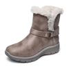 Winterstiefel SKECHERS "EASY GOING-DREAMERS MOVE", Damen, Gr. 38, grau (taupe, braun), Lederimitat, casual, Schuhe, Schlupfstiefel, Snowboots, Winterschuh mit Slip-Ins Schafteinstieg