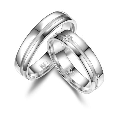 Trauring MARRYA "Silber Ringe Trauringe Eheringe Partnerringe" Gr. 76, silber (herren ring, silber), Fingerringe, Damen,