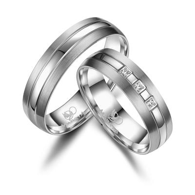 Verlobungsring MARRYA "Titan Ringe Trauringe Eheringe Partnerringe" Gr. 68, silber (damen ring, silber), Fingerringe, Da