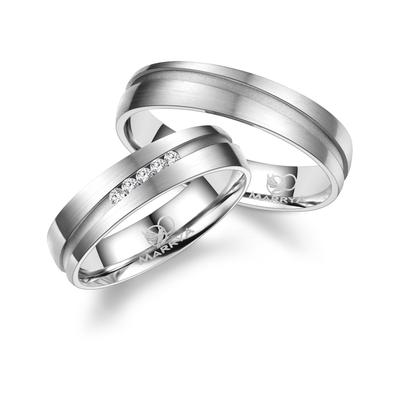 Trauring MARRYA "Edelstahl Ringe Trauringe Eheringe Partnerringe" Gr. 62, silber (damen ring, silber), Fingerringe, Dame