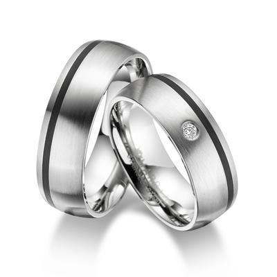 Trauring MARRYA "Edelstahl Ringe Trauringe Eheringe Partnerringe" Gr. 62, silber (herren ring, silber), Fingerringe, Dam