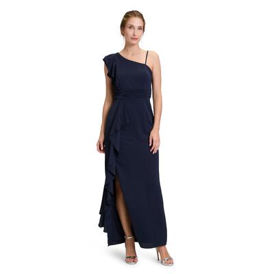 Cocktailkleid VERA MONT "Vera Mont Cocktailkleid figurbetont", Damen, Gr. 34, Normalgrößen, blau (night sky), Obermaterial: 100% Polyester. Futter: 95% Polyester, 5% Elasthan., elegant, figurbetont lang, asymmetrischer Ausschnitt, ohne Ärmel,... Image