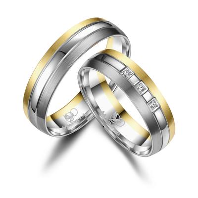 Trauring MARRYA "Titan Ringe Trauringe Eheringe Partnerringe" Gr. 50, gold (herren ring, gold, silber), Fingerringe, Dam