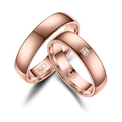 Verlobungsring MARRYA "Titan Ringe Trauringe Eheringe Partnerringe" Gr. 64, rosa (herren ring, rosé), Fingerringe, Damen