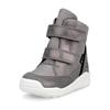 Snowboots ECCO "Winterstiefel URBAN MINI", Kinder, Gr. 26, grau (dunkelgrau), Veloursleder, Textil, sportlich, Schuhe, Winterboots, Klettstiefel, Winterstiefel mit Klettriemchen, GORE-TEX