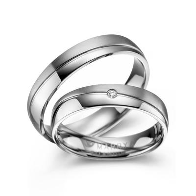 Verlobungsring MARRYA "Titan Ringe Trauringe Eheringe Partnerringe" Gr. 52, silber (herren ring, silber), Fingerringe, D