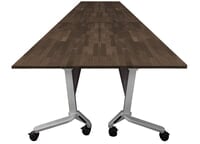 48" x 180" Flip & Stow Solid Hardwood Modular Conference Table
