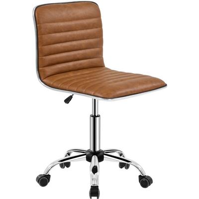 Bürostuhl, ergonomischer Schreibtischstuhl, Drehstuhl ohne Armlehne, Chefsessel mit Laufrollen, aus Image