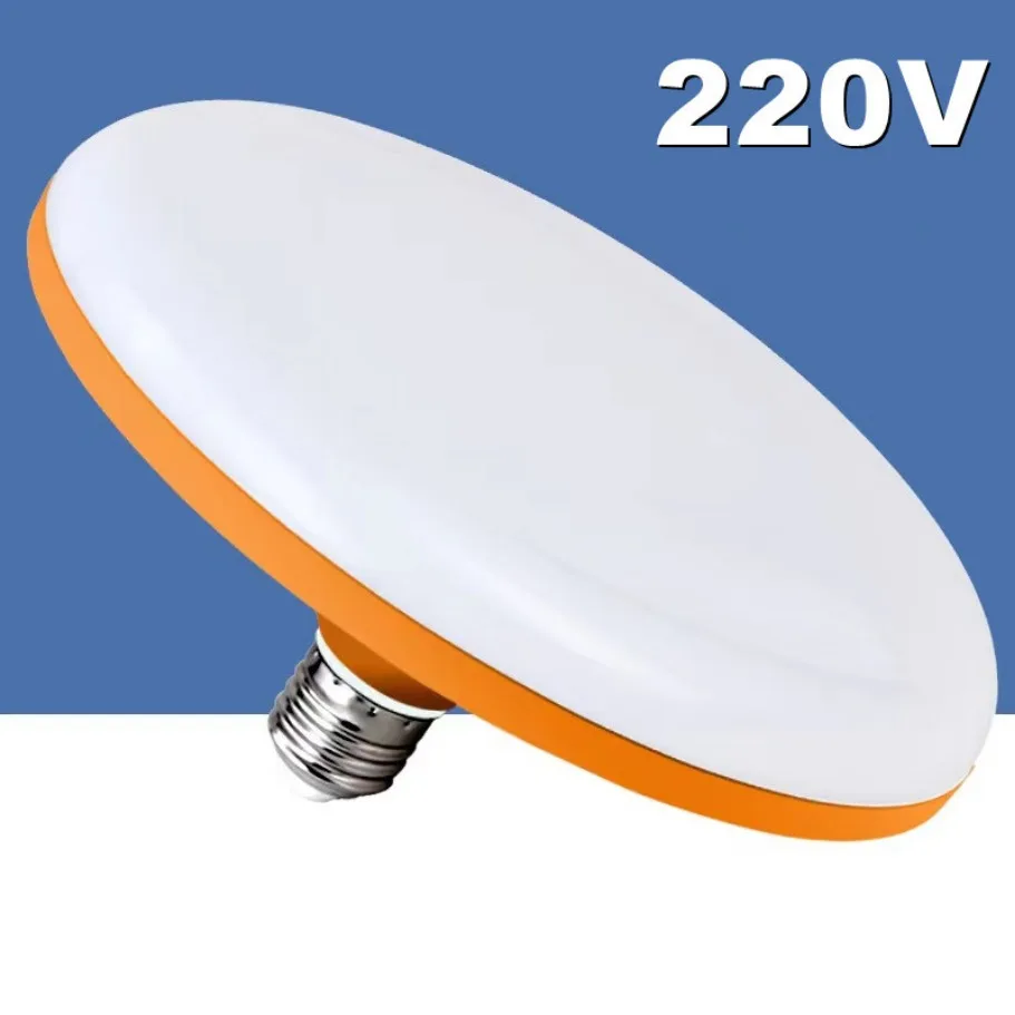 65W E27 ampoule LED très brillante AC 220V UFO lumière LED intérieure lumière blanche lampes de Table lumière de Garage soins des yeux E27 lampe d'éclairage LED