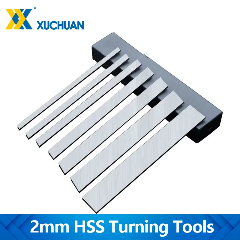 XUCHUAN 2mm outils de tour outils de tournage en acier rapide CNC tour barre d'outils de tournage outils d'usinage de tour en acier blanc barre de coupe