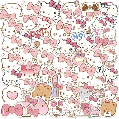 10/30/50pcs Sanrio rosa Kitty Katze Cartoon Aufkleber DIY Telefon Laptop Gepäck Skateboard Graffiti Image