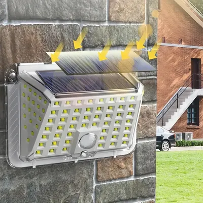 Super helle 90 LED Solar Wand leuchte Outdoor 3 Modi Motion Lights Solar zaun Lichter Sicherheits lampen für Garten Hof draußen