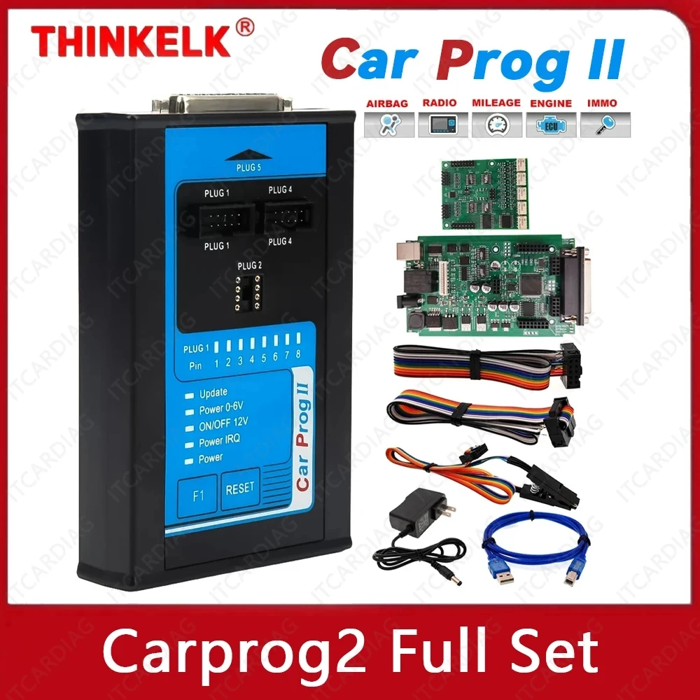 Auto Prog II Carprog2 Komplettset MCU ECU Programmierer Carprog 2 V8.28 für Eeprom OEM SRS CRASH DATA Airbag Radio IMMO Tool Image