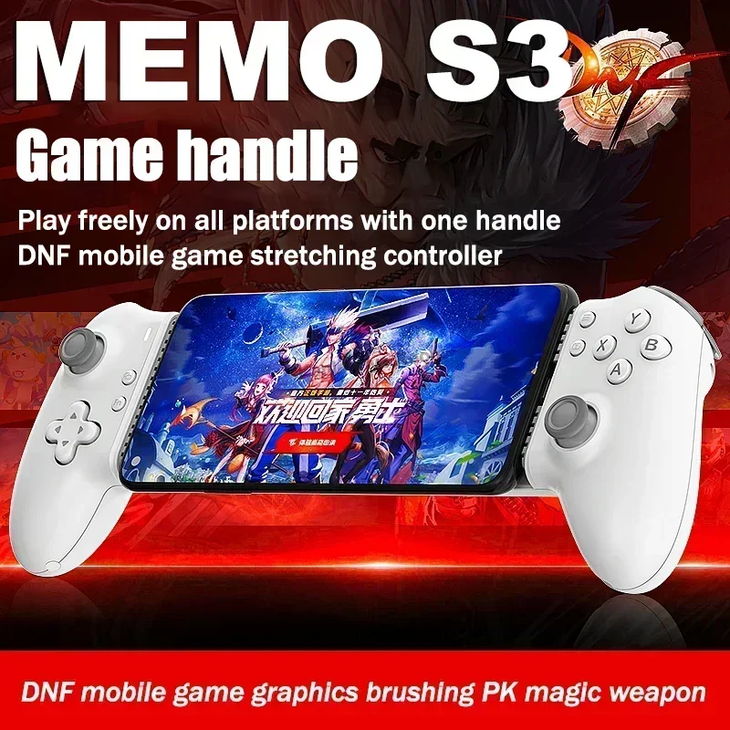MEMO S3 Gamepad Mobile Typ-C Telefon Hall Effekt Controller Stick Joystick Dual Modus Für Android PS Cloud Spiel Angepasst griff Image