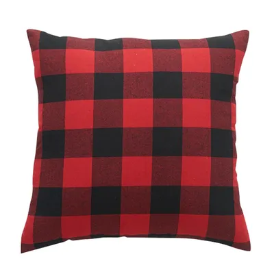Karo Kissen bezüge quadratische Kissen bezüge Reiß verschluss Plaid dekorative Kissen für Weihnachts sofa für Schlafzimmer Couch Auto Image