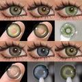 UYAAI 1 paio di alunni colorati per occhi Marrone naturale Occhi grandi Contatti Cosmetici Lenti colorate per occhi verdi Lenti grigie per donna