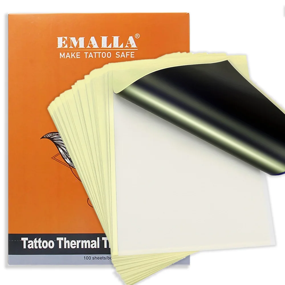 Tattoo Transfer papier A4 Größe Tattoo Schablonen papier 4 Schichten Thermo kopierpapier für Drucker Transfer maschine Tattoo Zubehör