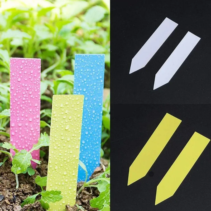 500 Stück 5*1cm Garten pflanzen etiketten Plastik etiketten Kindergarten markierungen Blumentöpfe Sämling schale Markierung werkzeuge Image