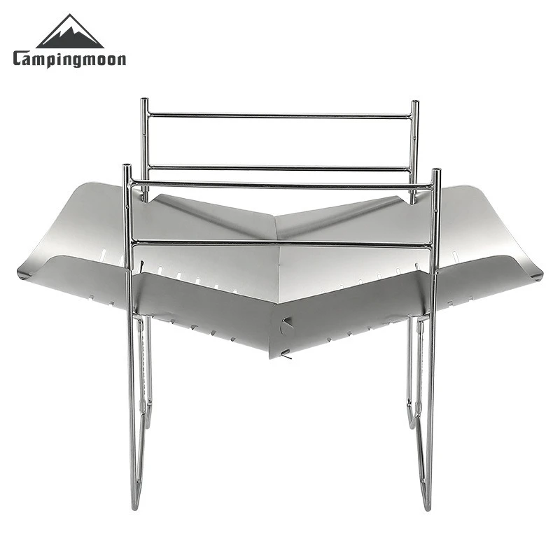 Campingmoon Outdoor Tragbarer Klappgarten Edelstahl BBQ Grill Camping Tragbarer faltbarer Outdoor-Camping BBQ Grill Image