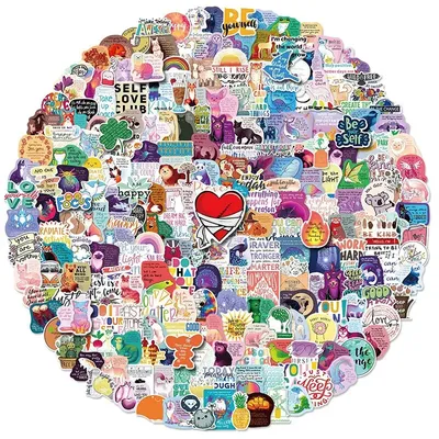 50/100/200 pcs motivation boho aufkleber wasser flaschen laptop handys gepäck graffiti vsco ins Image