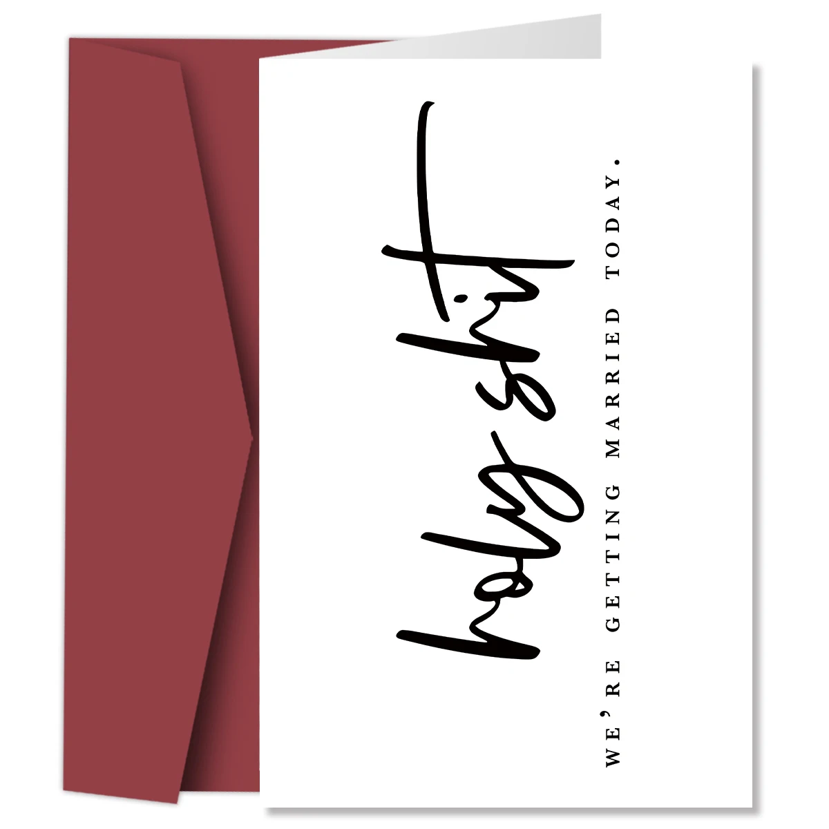 Lustige Hochzeitstag-Karte, Hochzeitstag-Gelübde-Karte für die Hochzeitstag der Bräutigam, an meine Ehemannfrau auf unserer Hochzeitstagskarte, wir heiraten heute Image