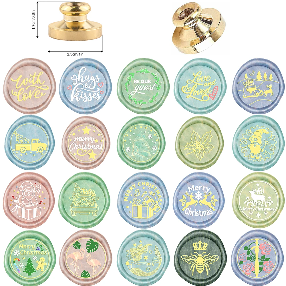 Umarmung und Küsse mit Liebes wünschen 25mm Wachs siegel Briefmarken Kopf Frohe Weihnachten Elch Geschenk box für DIY Einladung Umschlag Karte Handwerk Image