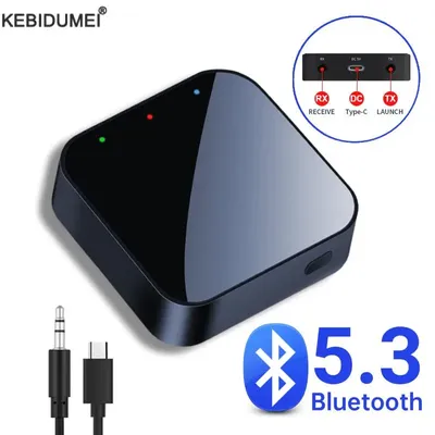 Bluetooth 5,3 Empfänger Sender 3,5mm Aux Hifi Stereo Musik Wireless Audio Adapter für Auto Kit Lautsprecher Kopfhörer TV Image