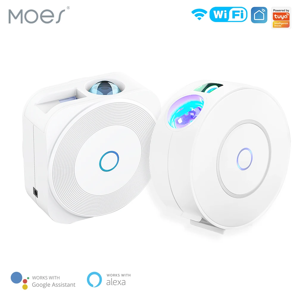 Moes Tuya Wifi Smart Star Projektor Galaxie für Urlaub Party App Steuerung Smart Home Nebel Projektor funktioniert für Google Home Alexa Image