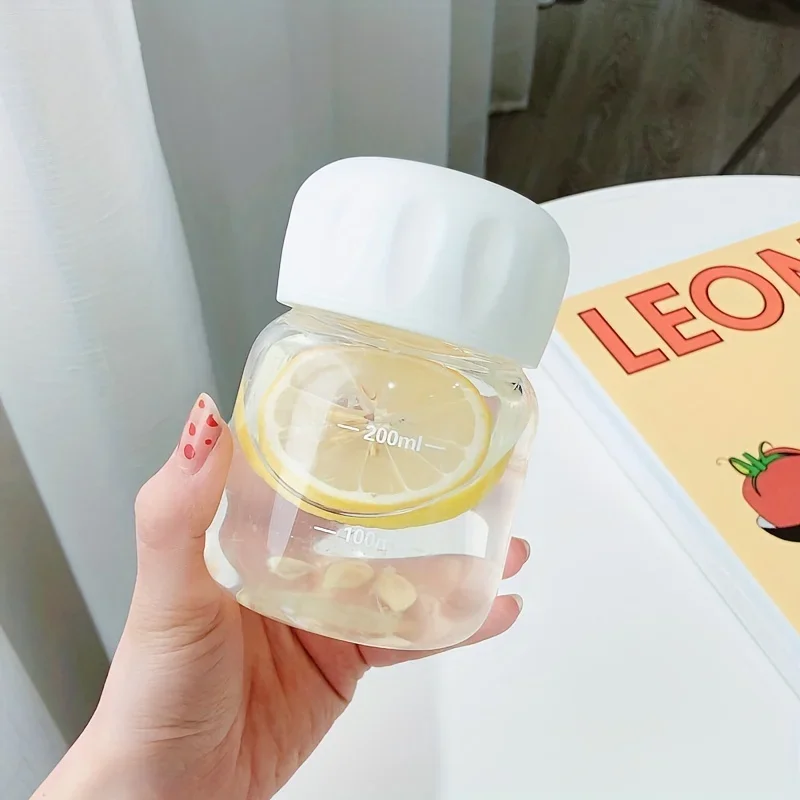 1PC-Kleine Wasser Flasche Transparent Tragbare Kaffee Tee Saft Milch Flasche Tragbare Kleine Reise Kunststoff Wasser Flasche 250ml Image