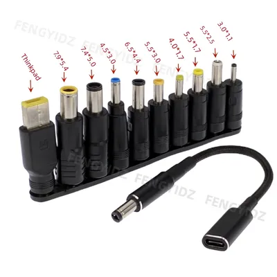 65 W Typ C Laptop Netzteil Stecker Stecker USB Typ C auf Universal Laptop Ladegerät Jack Ladekabel Kabel für Notebooks Image