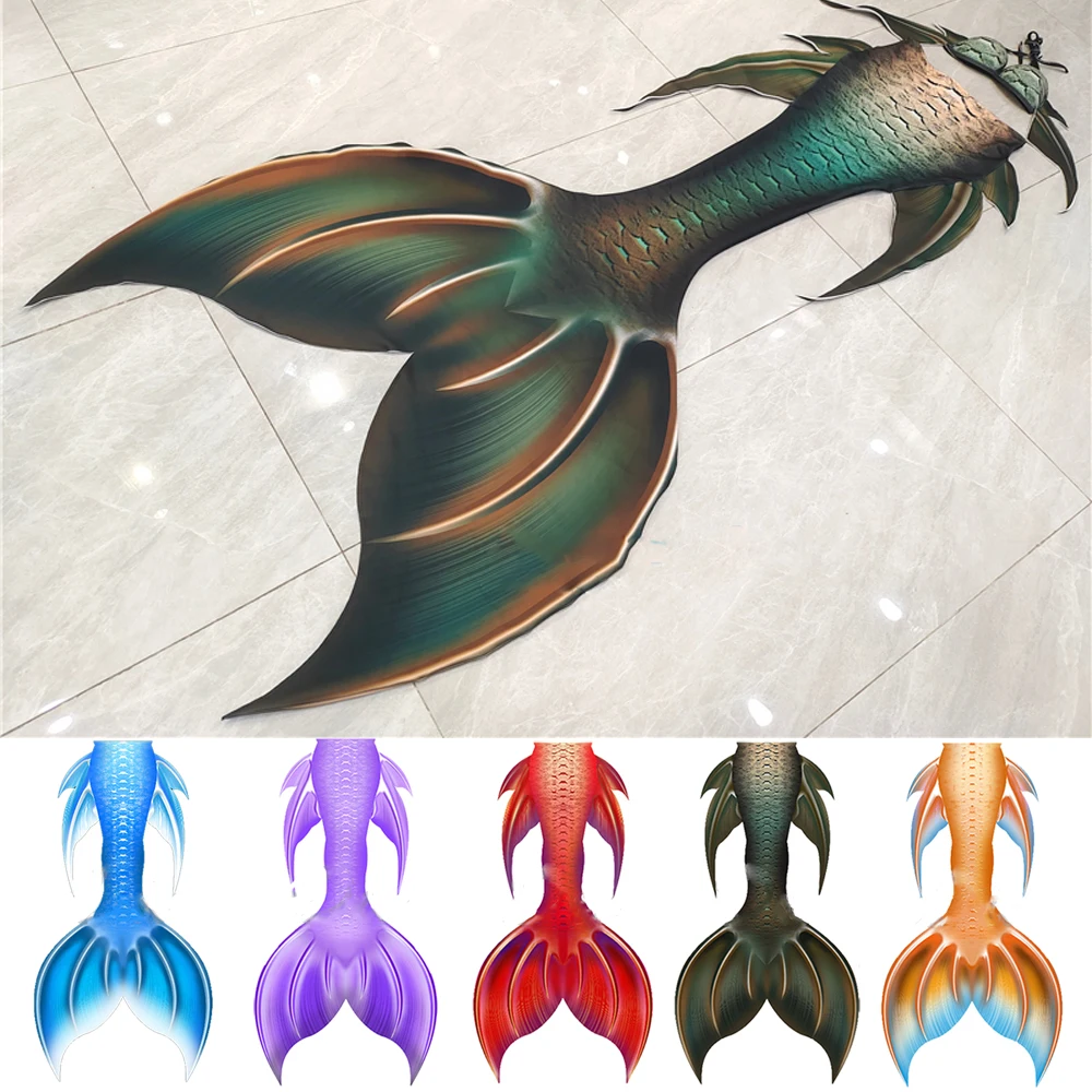 Neuer Meerjungfrau Badeanzug mit großem Schwanz, Sommer Strand Meerjungfrau Erwachsenen Kind Schwimmen Cosplay, hochwertige Aquarium Performance Badeanzug Image