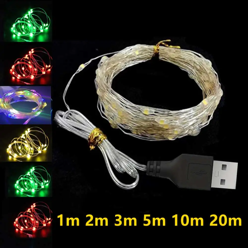 20 m USB-LED-Lichterkette, Lichterkette, warmweiße LED-Lichterkette für Weihnachten, Hochzeit, Party, Zuhause, Urlaub, Dekoration