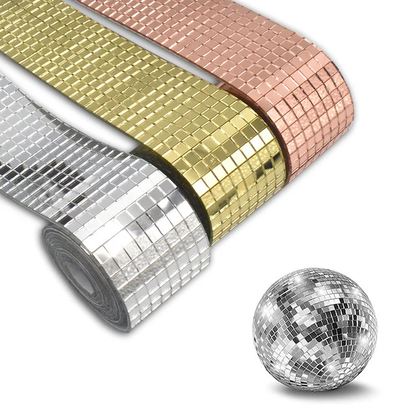 Spiegel Wand Aufkleber Selbst-klebe Mini Quadrat Mosaik Fliesen Aufkleber Für Home Badezimmer Wand Dekor Hochzeit Bar Diy Disco ball