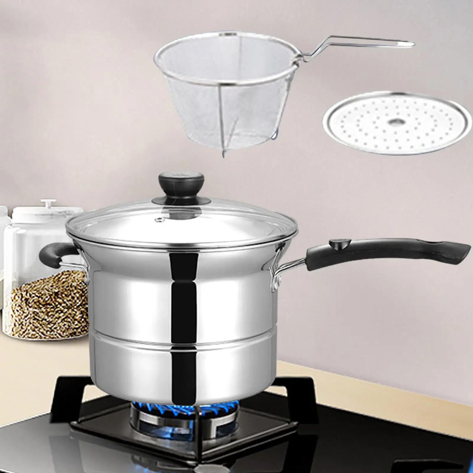 Edelstahl Kochtopf Spaghetti Suppen topf Käse tragbare Suppe Milch topf für Restaurants Hotel Restaurant Home Teehaus Image