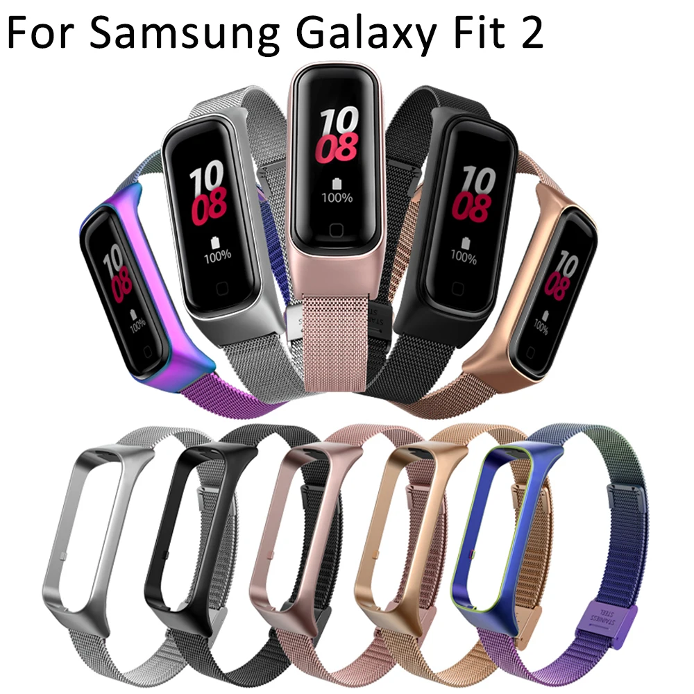 Handschlaufe für Samsung Galaxy Fit 2, Armband, Metall-Edelstahlband für Samsung Galaxy Fit2 R220, Smartband-Zubehör Image