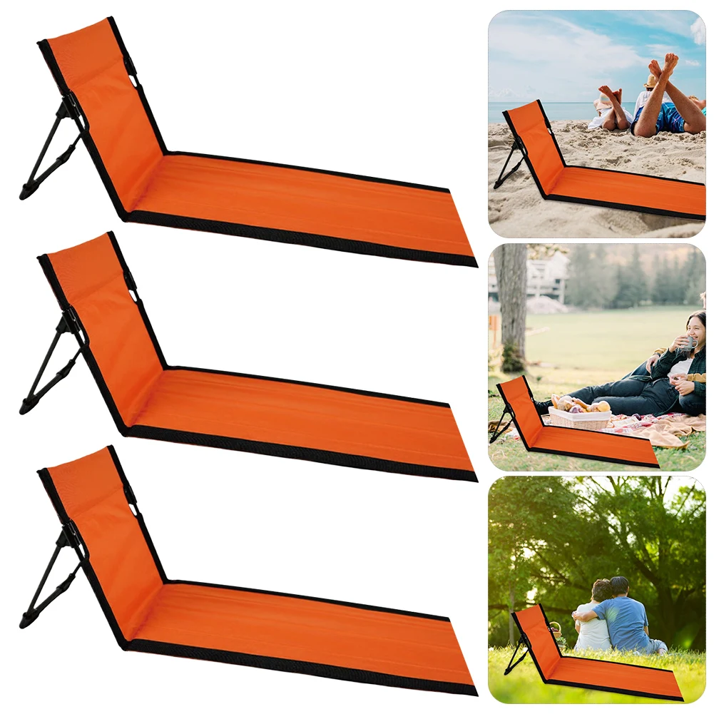 Klappbarer Campings tuhl mit Rückenlehne Leichter klappbarer Strandkorb ohne Beine Einzelne faule Liege für Gartenpark-Outdoor-Werkzeuge Image