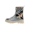 Stiefelette DOGO "Gisele Sleepy Cat Damen Stiefel / Female", Damen, Gr. 37, Normalschaft, blau, Lederimitat, Schuhe Boots Schnürboots, Vegan