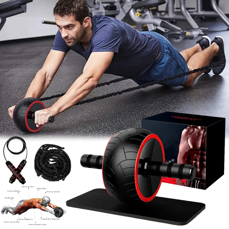Bauch trainer verbreitert leise abnehmbare Ab-Rad-Combo-Kit Kernkraft übung geeignet für Heim-Fitness geräte Image