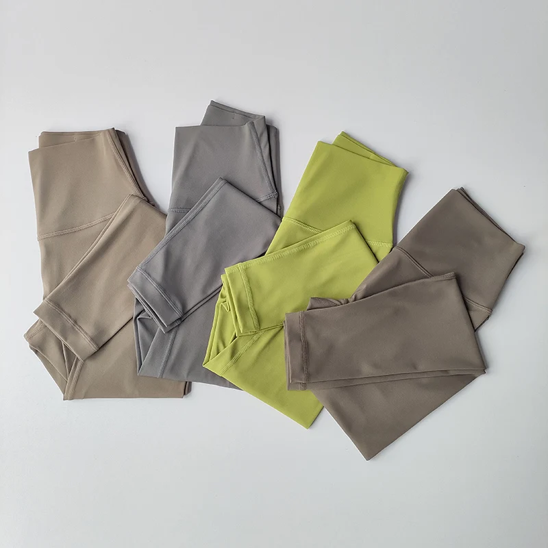 Pocket Sports Nude Yogahose Damen Hohe Taille Hip Lift Enge Enge Leggings Schnell trocknende Lauf- und Fitnesshose Image