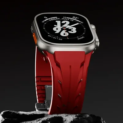 Silikonarmband in Größe geschnitten für Apple Watch Ultra 1 2 49 mm 10 46 mm Premium-Silikonarmband Image