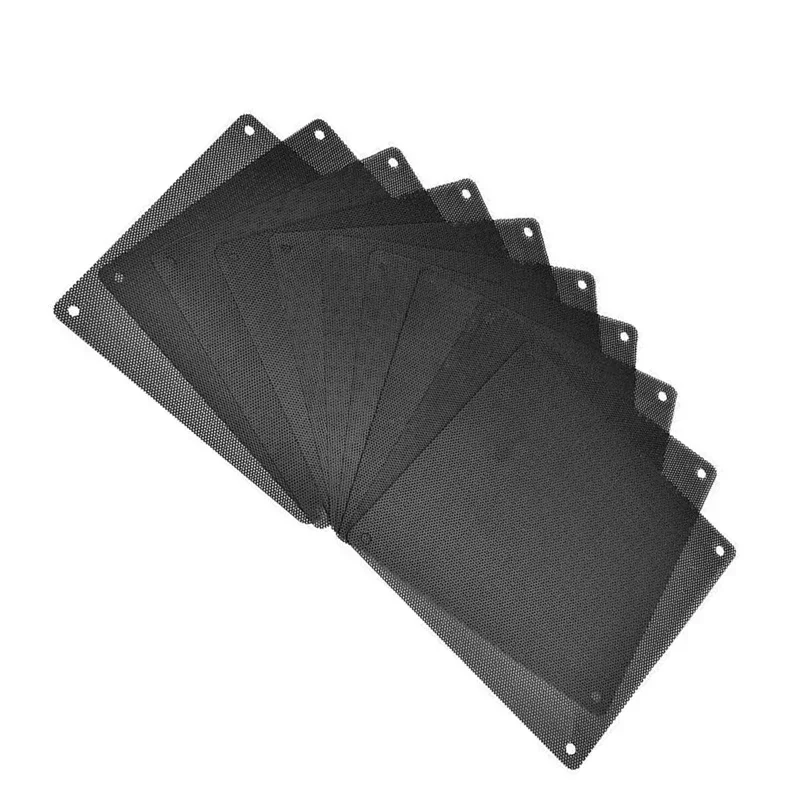 6 cm 8 cm 12 cm PVC Schwarz Computer Lüfter Staub Filter Net Staubdicht Abdeckung Schutz PC Kühler Lüfter mesh Fall Image