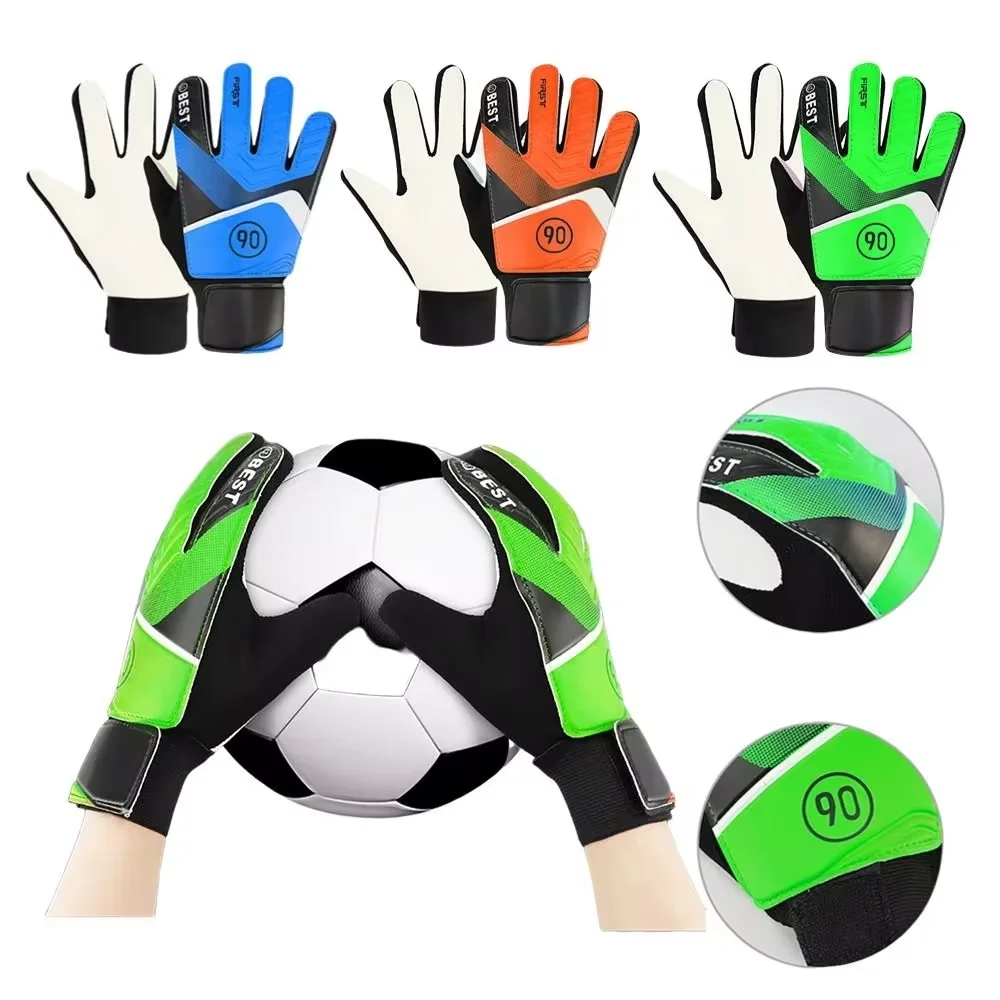 Kinder torhüter handschuhe Latex torhüter handschuhe für Kinder Fußball torhüter Anti-Rutsch-Trainings handschuhe Fußball torwart handschuhe Image