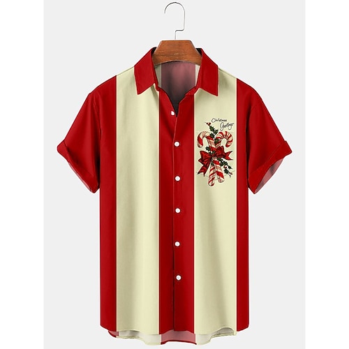 Chemises hawaïennes Chemise Aloha Pull Imprimé Fête street style Noël père Noël Graphique pour Homme Adulte Impression 3D pour Noël Carnaval Mascarade Soirée