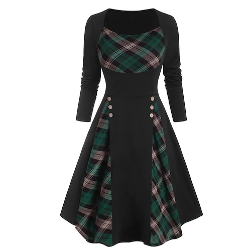 Robe De Noël Fantaisie Années 1950 pour Femmes Adulte Noël Mascarade la veille de Noël Soirée Noël Réveillon du nouvel an Robe