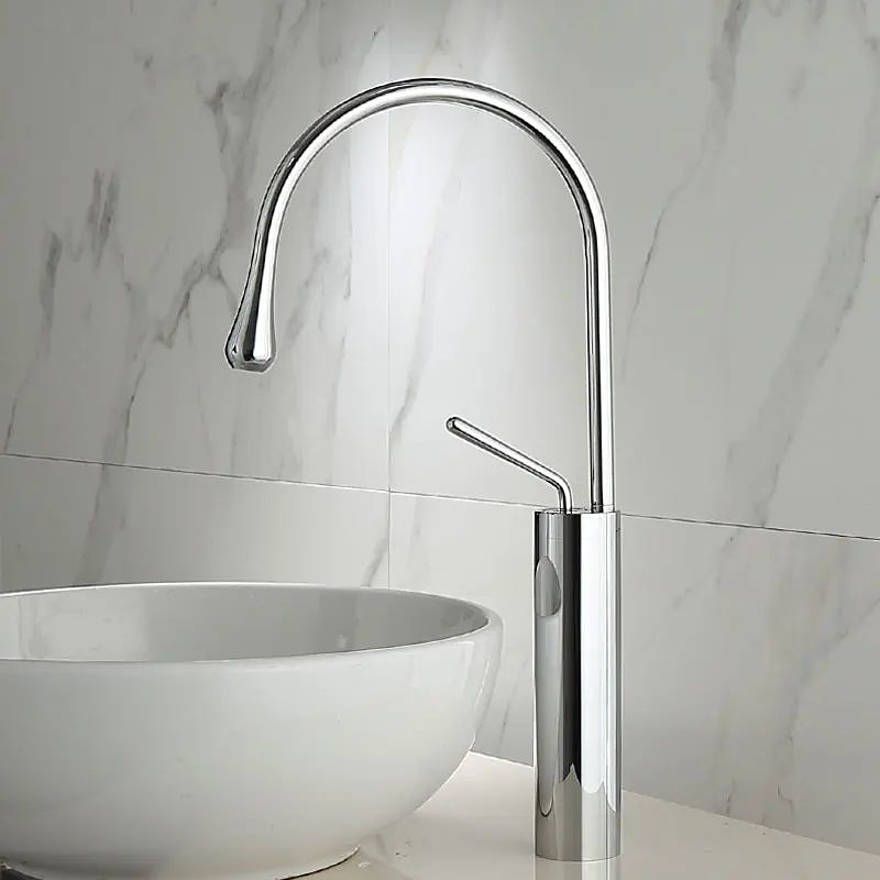 Bathroom Sink Faucet - Waterfall Electroplated Centerset Single Handle One HoleBath Taps