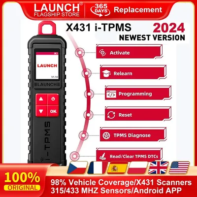 LAUNCH X431 i-TPMS Tire Pressure Diagnostic Tools Activate 315MHz/433MHz TPMS Sensor Programming