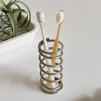 Desk Pencil Holder Thread Shape Modern Metal Pencil Organizer Pen Holder Back To School Stationery