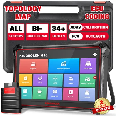 KINGBOLEN K10 Auto Scan 34 Resets EOBD OBD2 Scanner All Systems Car Diagnostic Tools ECU Coding